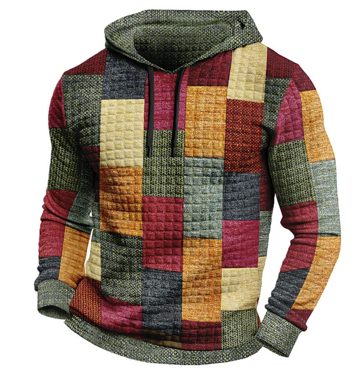 Hoodies Mænd Italiensk Bomuld Modern Design Komfortabel Pasform-1