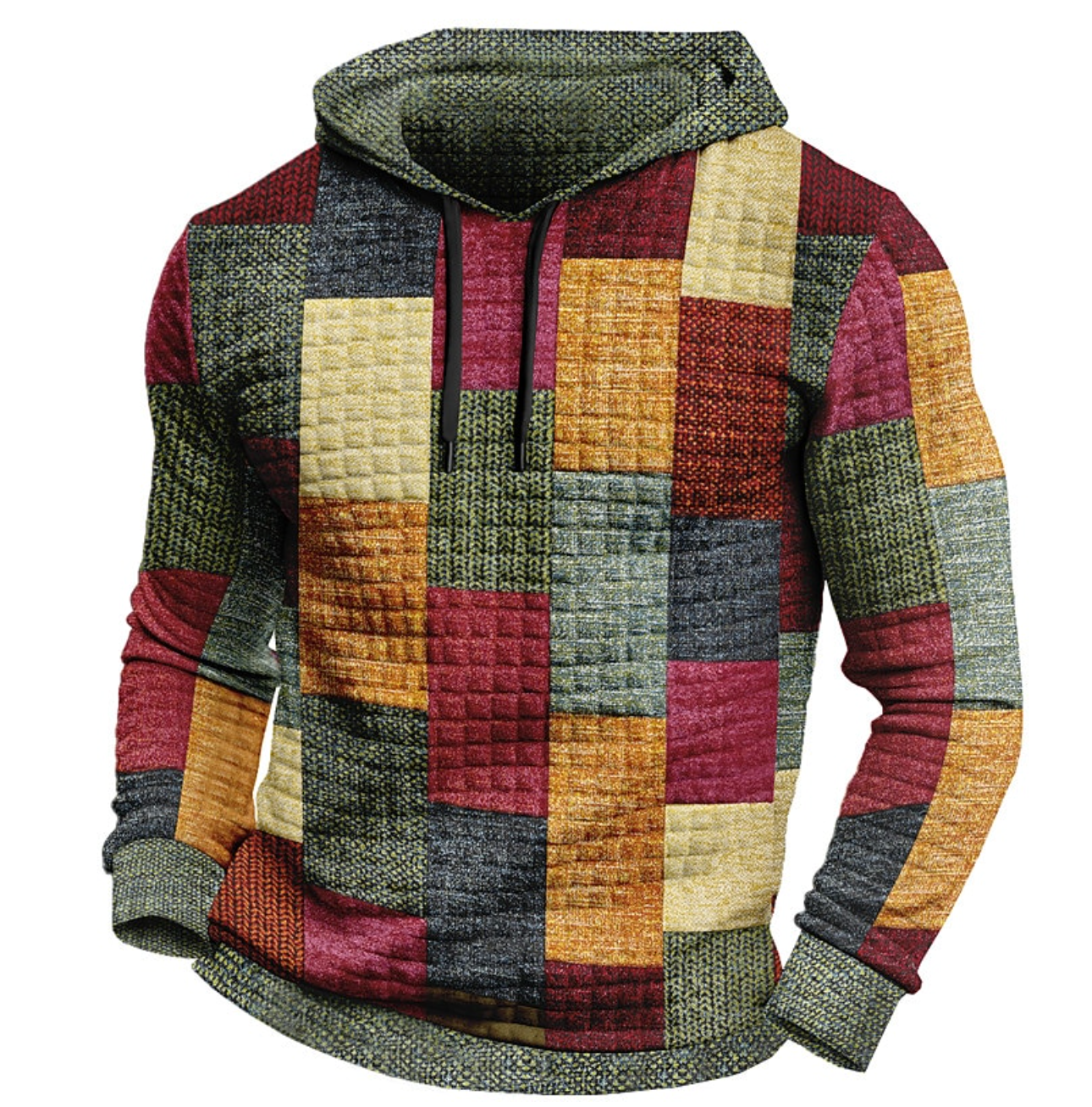 Hoodies Mænd Italiensk Bomuld Modern Design Komfortabel Pasform-1