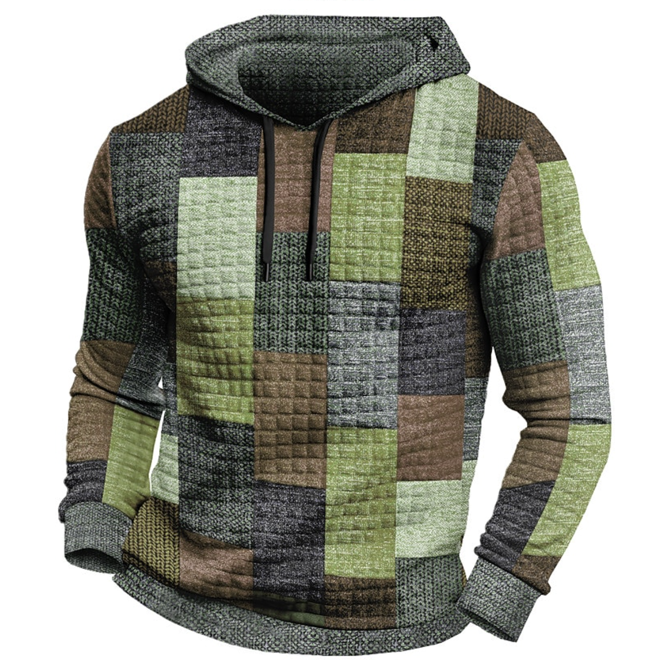 Hoodies Mænd Italiensk Bomuld Modern Design Komfortabel Pasform-2