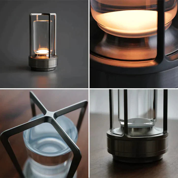 Bordlampe med Krystal og Touch Panel 4