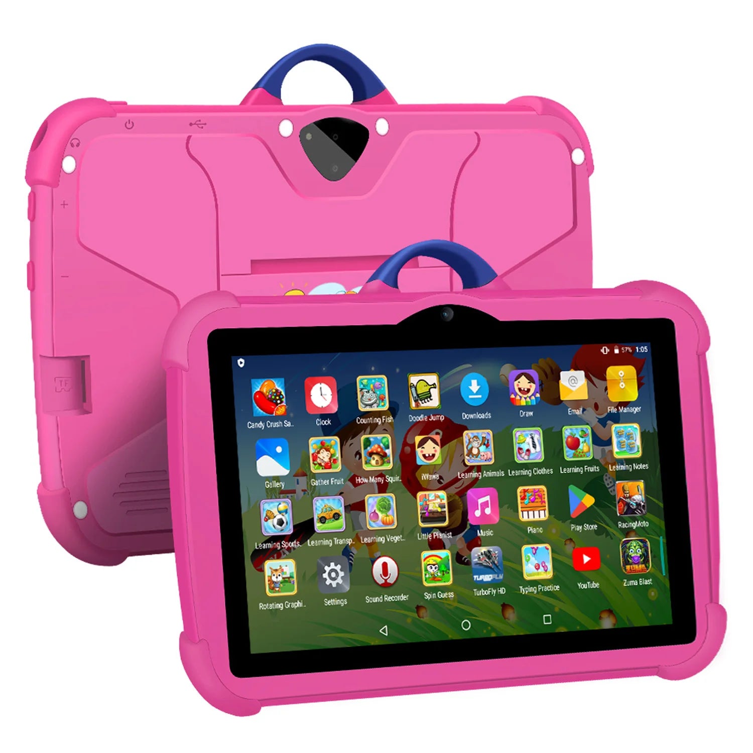 Børns 7 Tommer Tablet med Cartoon Mønster og Quad Core 0