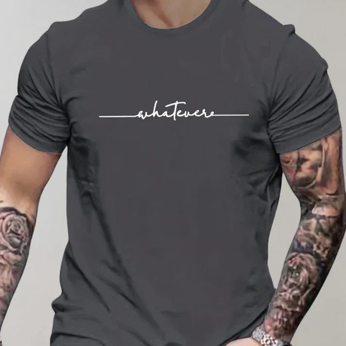 Variant image for Herre T Shirt Casual Rund Hals Bomuldsblanding-17