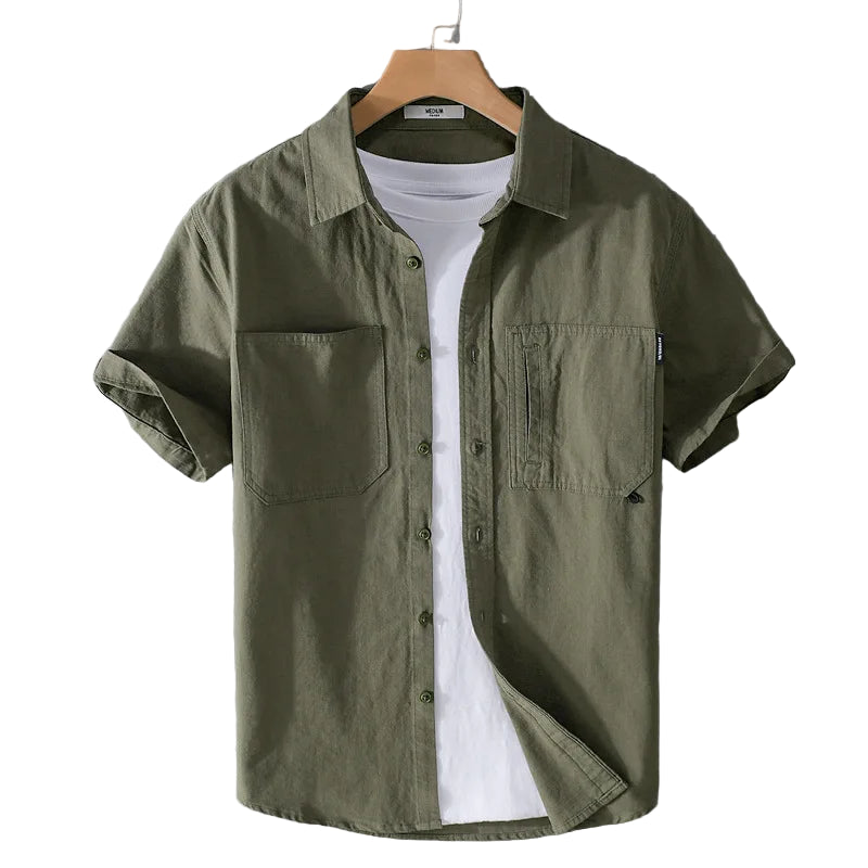 Herre Skjorter Casual Bomuld Med Lommer