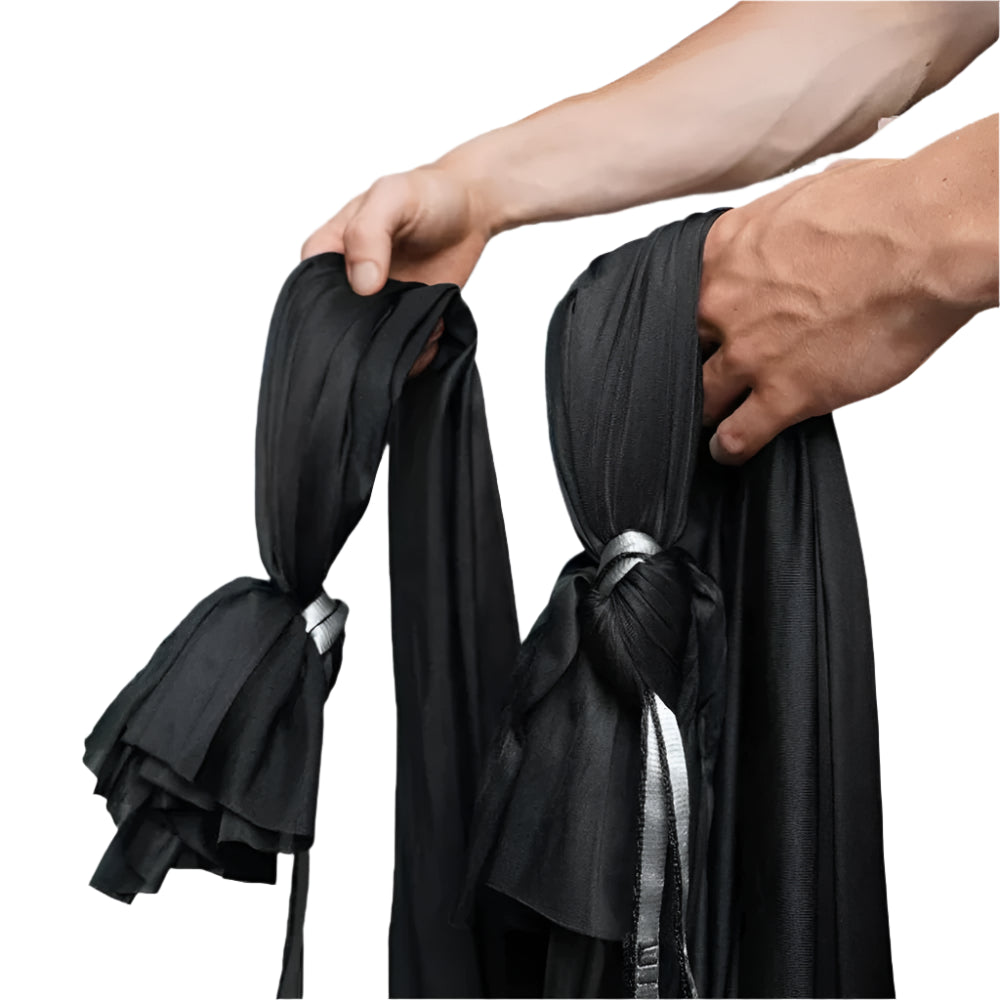 Aerial Yoga Hængematte Blå Justerbar Polyester-2