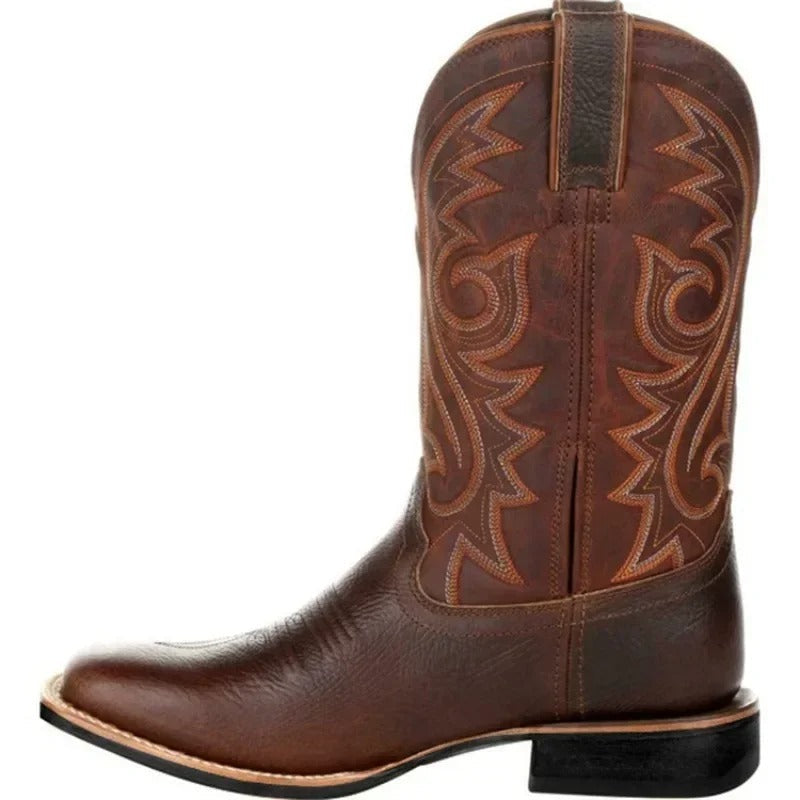 Cowboy læderstøvler til mænd 3