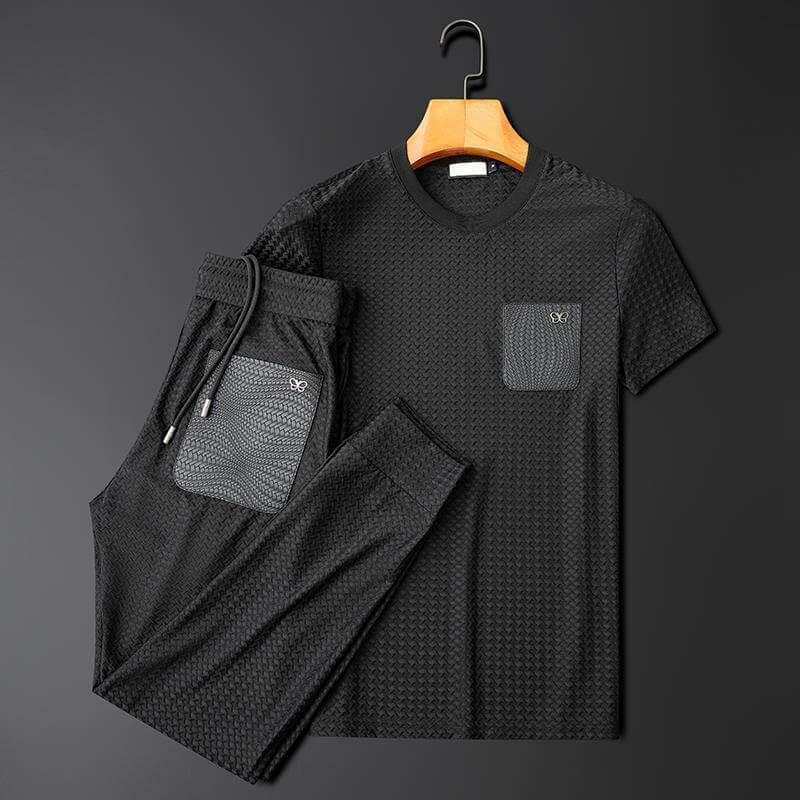 Herre To-delt Fritidssæt T-shirt Bukser