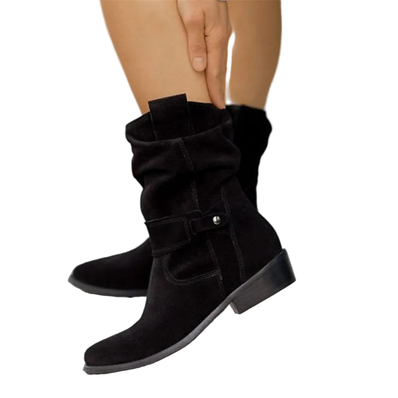 Dame Ankelstøvler Floppy Silhuet med Mandeltå 0