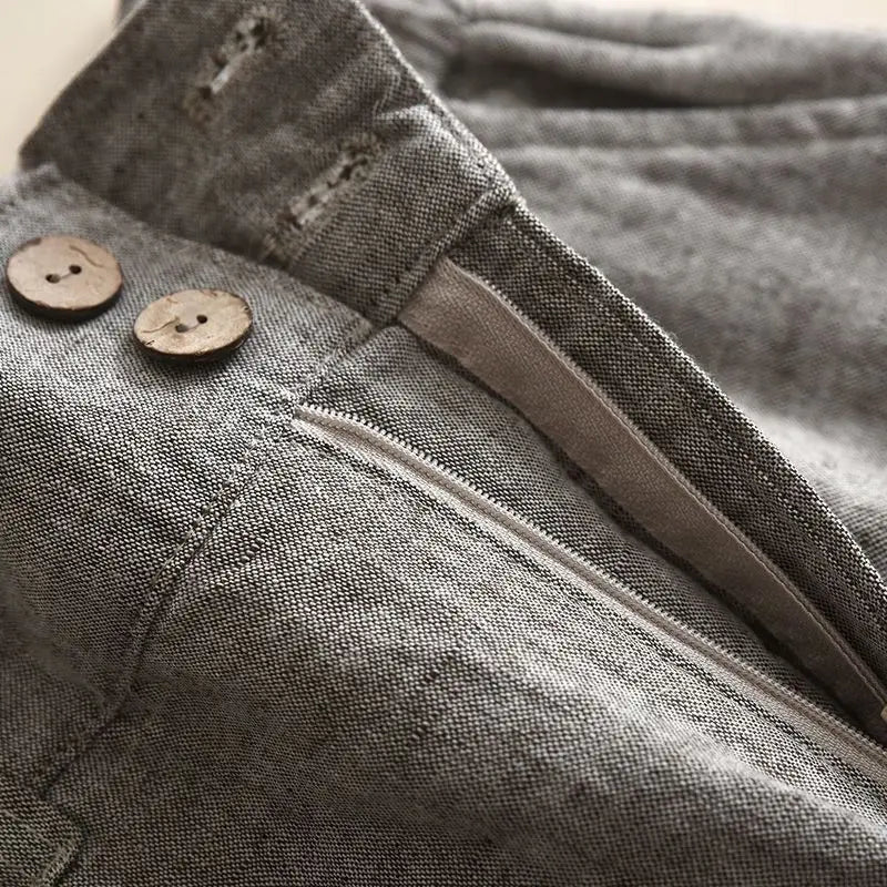 Dame Baggy Bukser Høj Talje Elastisk Bredbenet 5