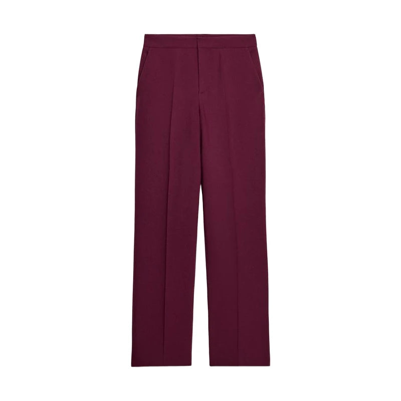 Dame Blazer Bukser Sæt med Revers 6