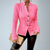 Dame Blazer Jakke Langærmet Strikket Rayon Polyester Spandex 6