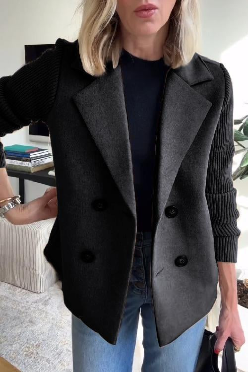 Dame Blazer Strikket Business Stil Moderne Design 7