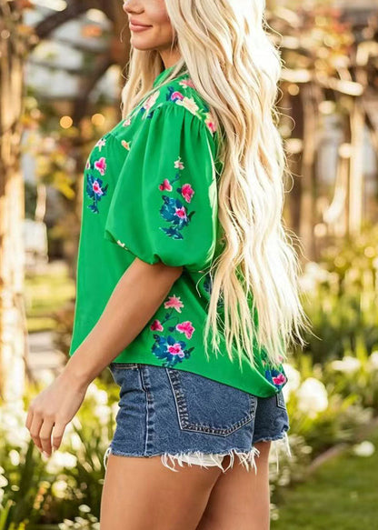Dame Bluse Boho V-hals med Kvaster til Sommerbrug 4