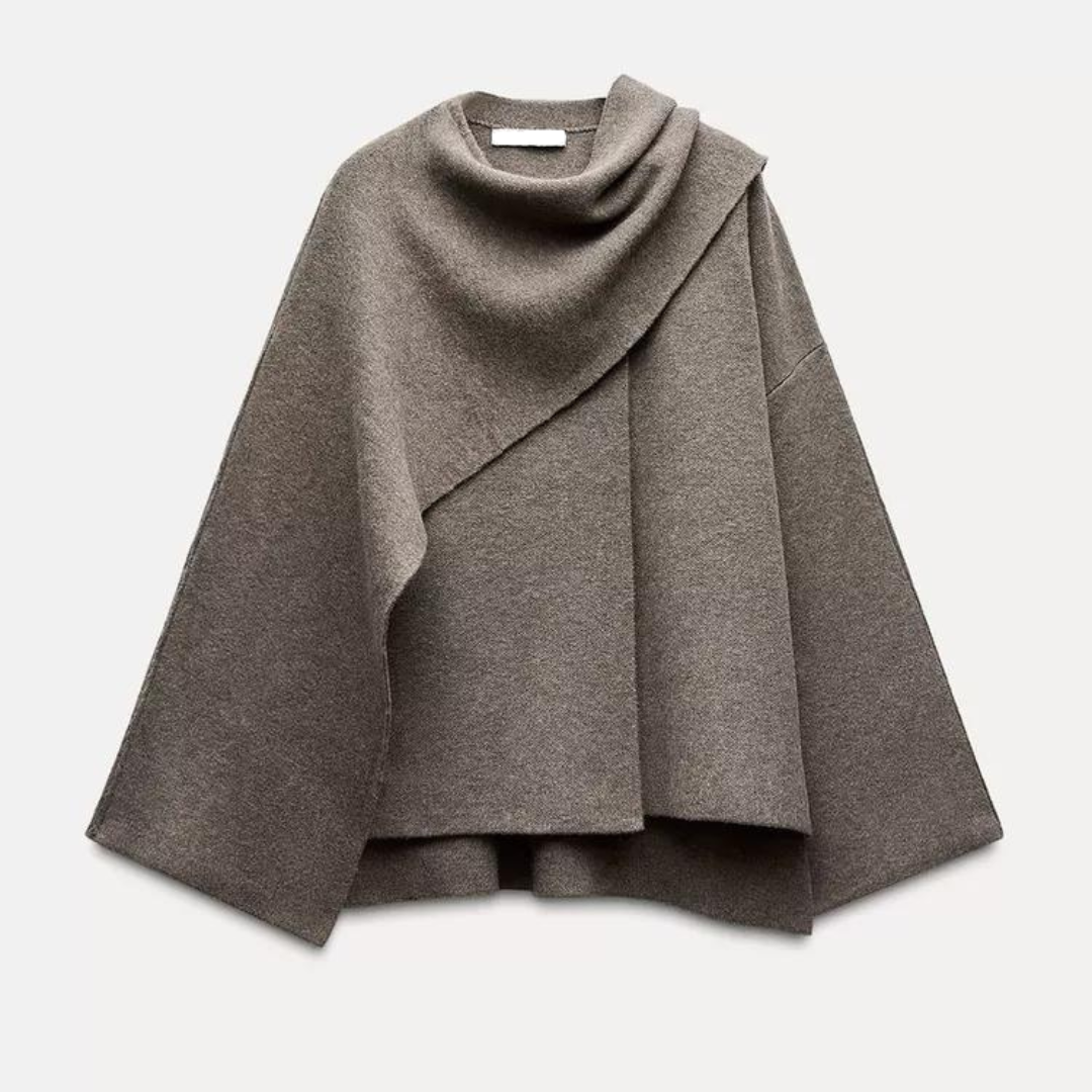 Dame Cape Coat Draperet 1