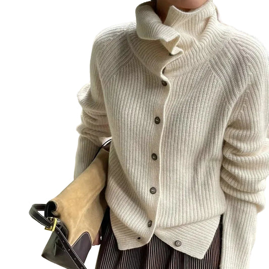 Dame Cardigan Løs Stil 0