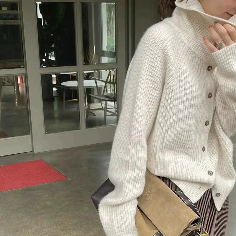 Dame Cardigan Løs Stil 3