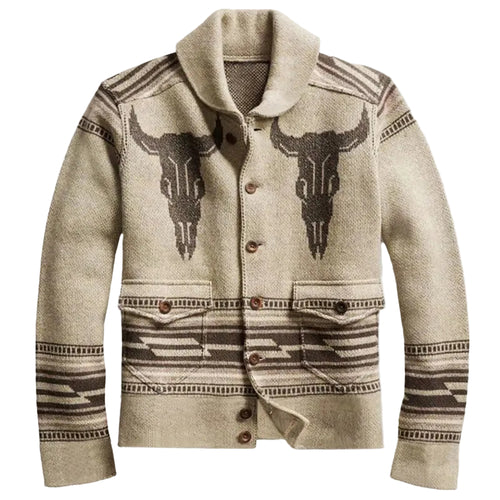 Dame Cardigan med Vestlig Flair 0