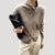 Dame Chunky Strik Cardigan Med Høj Krave 0
