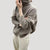 Dame Chunky Strik Cardigan Med Høj Krave 1