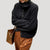 Dame Chunky Strik Cardigan Med Høj Krave 2