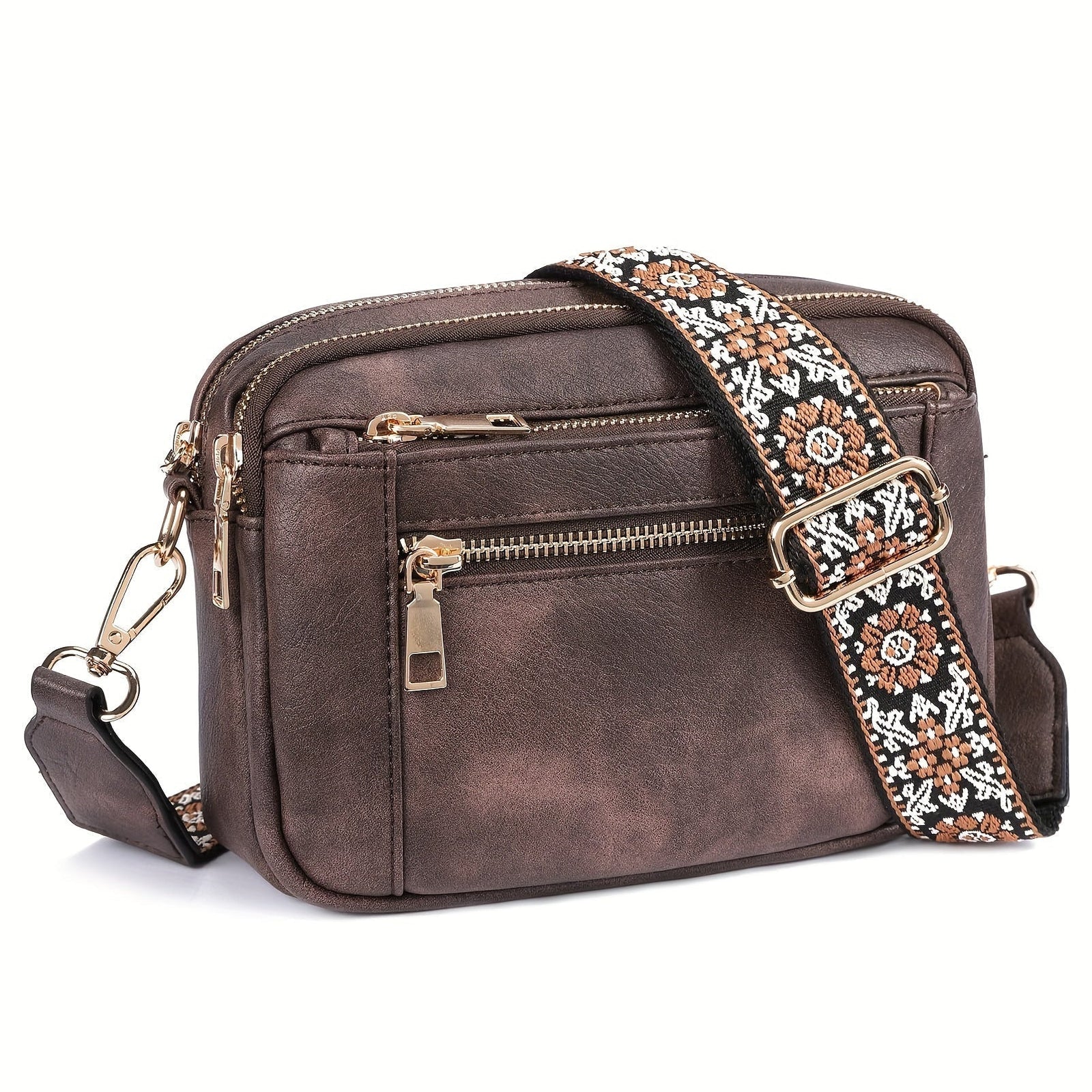 Dame Crossbody Taske Boho-Chic Vegansk Læder 5