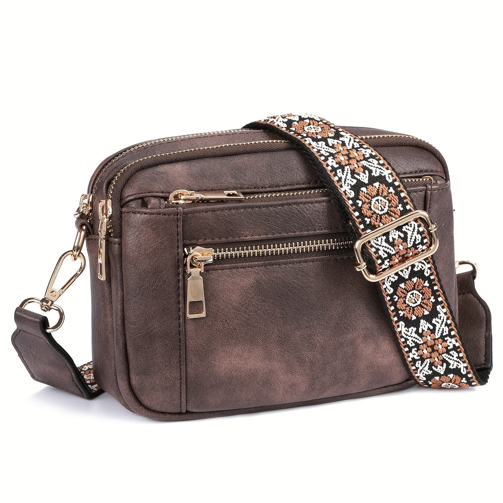 Dame Crossbody Taske Boho-Chic Vegansk Læder 5