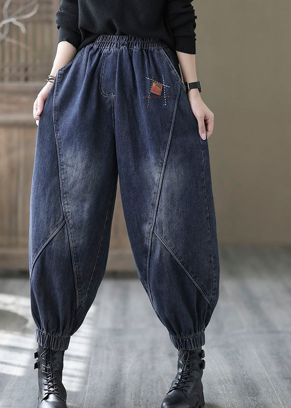 Dame Denim Bukser med Elastisk Talje og Lommer 1
