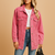 Dame Denim Vinterjakke med Knapper 3
