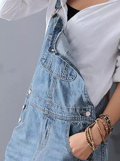 Dame Dungaree Kjole Med Justerbare Skulderstropper 5