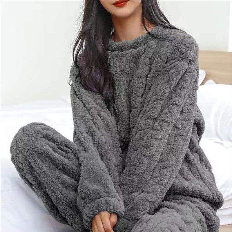 Dame Fleece Pyjamassæt Komfortabel 3