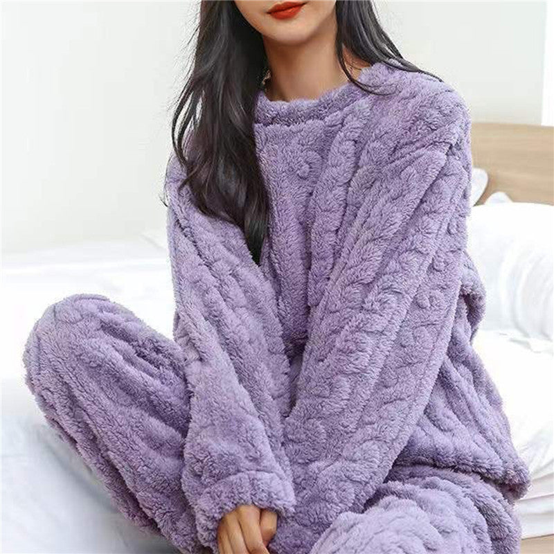 Dame Fleece Pyjamassæt Komfortabel 7