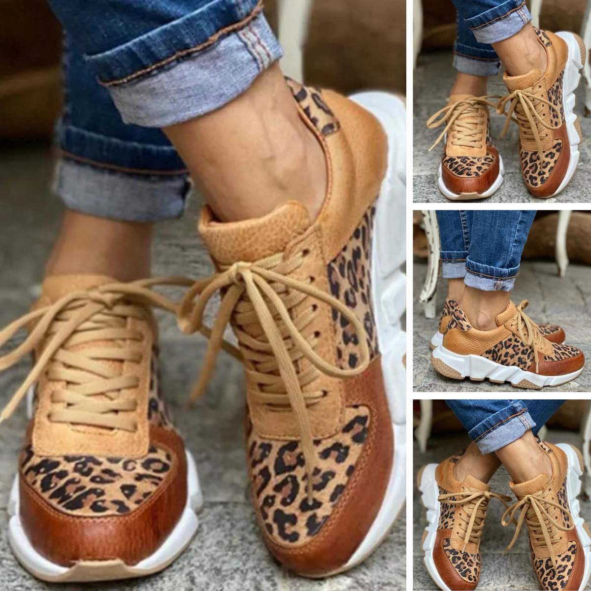Dame Fritidssko Leopardprint 1