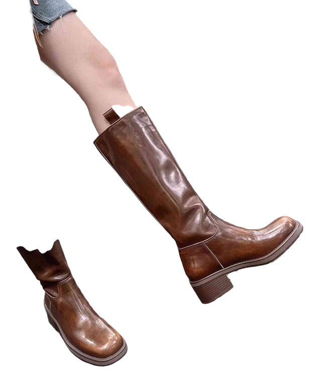 Dame Høje Støvler Chunky Heel 0