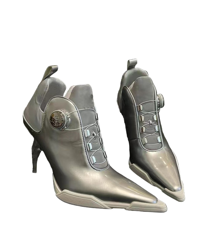 Dame Højhælede Støvler Spidse Tå Moderne Design 0