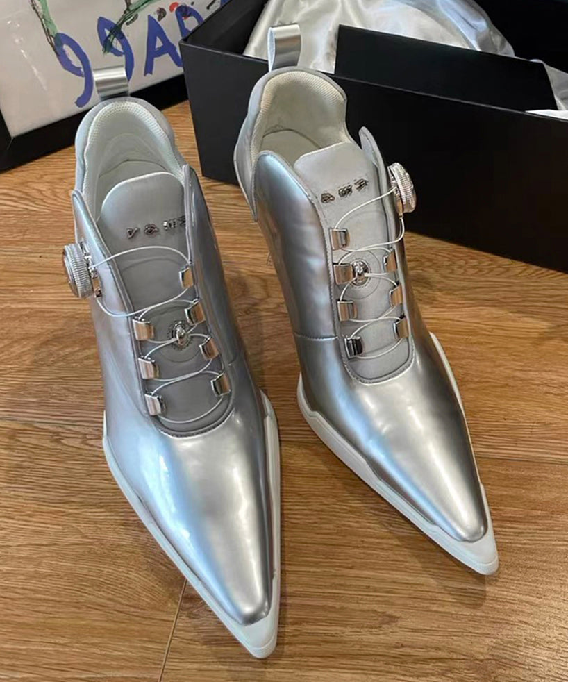 Dame Højhælede Støvler Spidse Tå Moderne Design 2