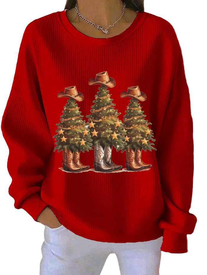 Dame Juletrøje med Vestlige Juletræer 0