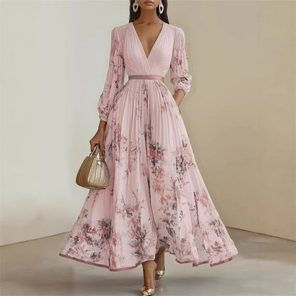 Dame Maxi Kjole A-line med Print 1