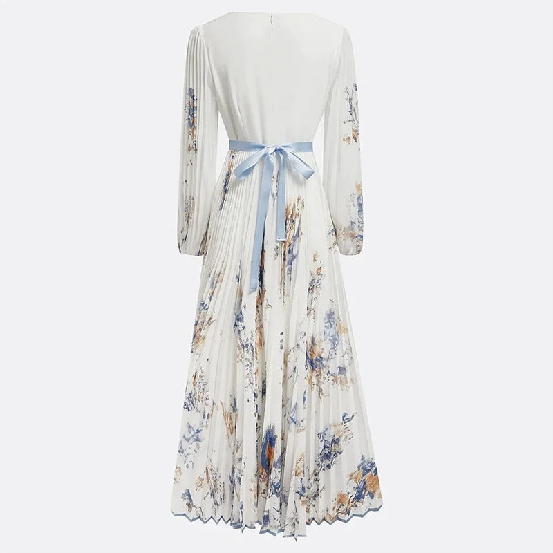 Dame Maxi Kjole A-line med Print 5