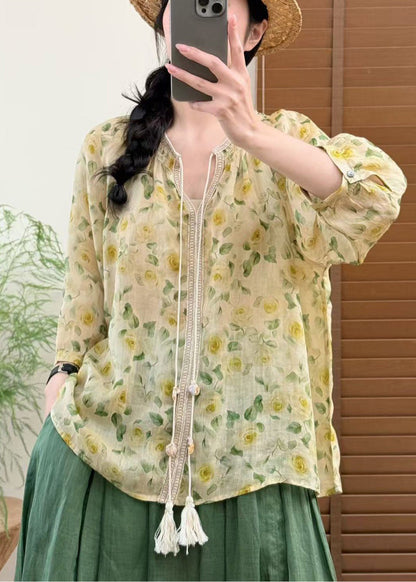 Dame Oversize Skjorte Med Print Trendy Style 1