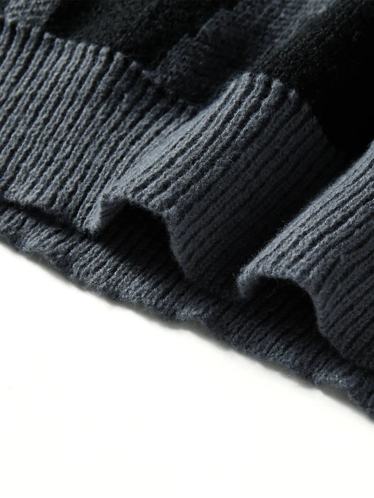 Dame Oversized Striktrøje med Abstrakt Mønster 5