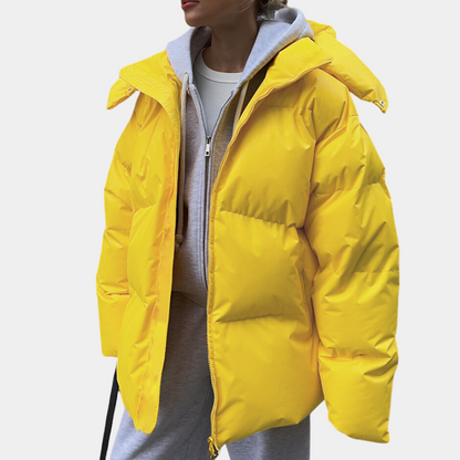 Dame Puffer Jakke Trendy Rummelig Pasform 6