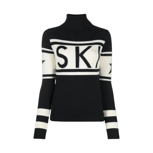 Dame Rullekrave Ski Jumper Med Moderne Grafik 0