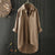Dame Skjorte Button-Up Linned Langærmet Komfortabel 5