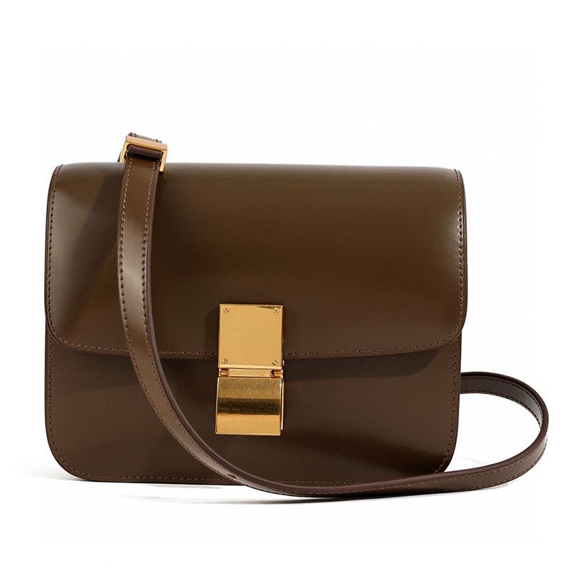 Dame Skuldertaske Flap Box Klassisk Stil 0