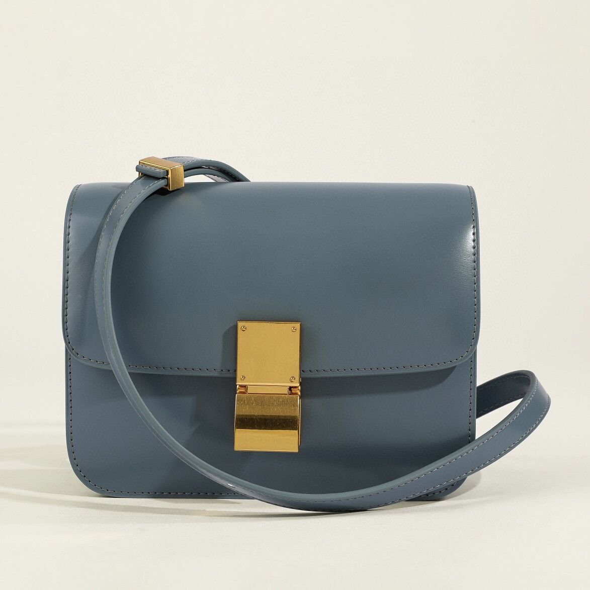 Dame Skuldertaske Flap Box Klassisk Stil 11