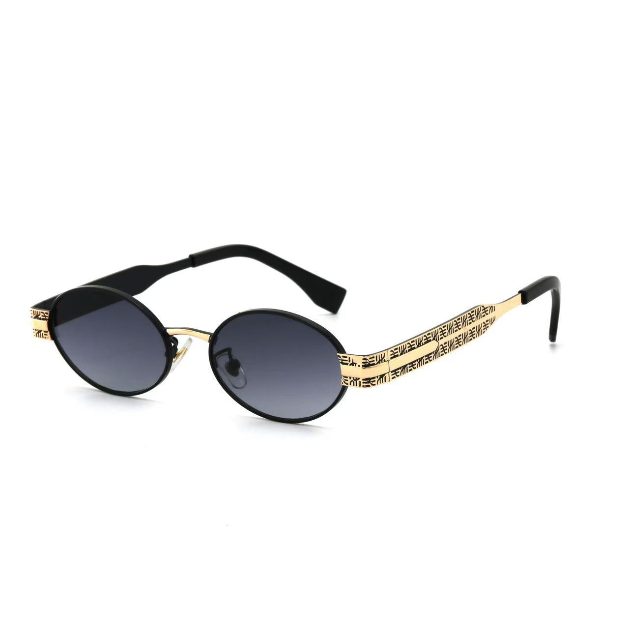 Dame Solbriller Runde Trendy Design med UV400 Beskyttelse 10