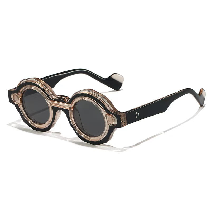 Dame Solbriller Rundt Design Moderne Stil med UV-Beskyttelse 5