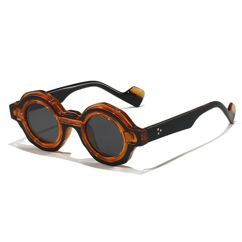 Dame Solbriller Rundt Design Moderne Stil med UV-Beskyttelse 8