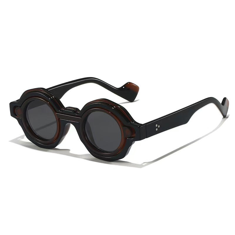 Dame Solbriller Rundt Design Moderne Stil med UV-Beskyttelse 9