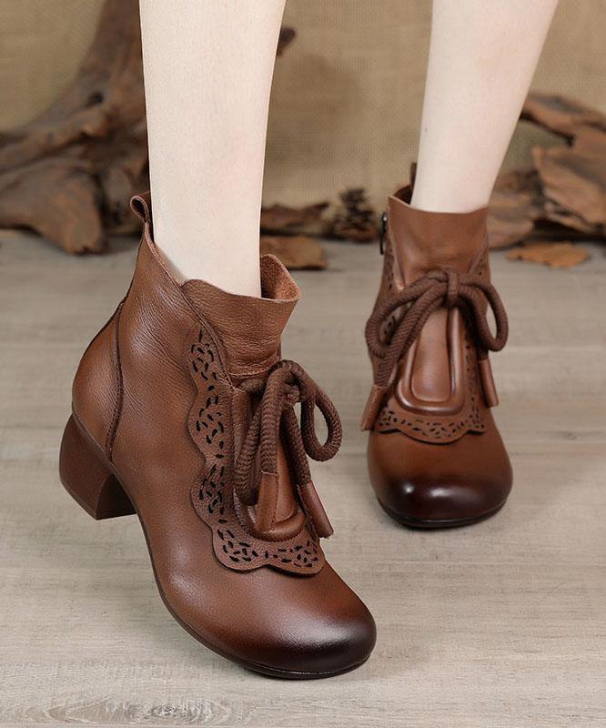 Dame Støvler med Lynlås og Chunky Hæl 1