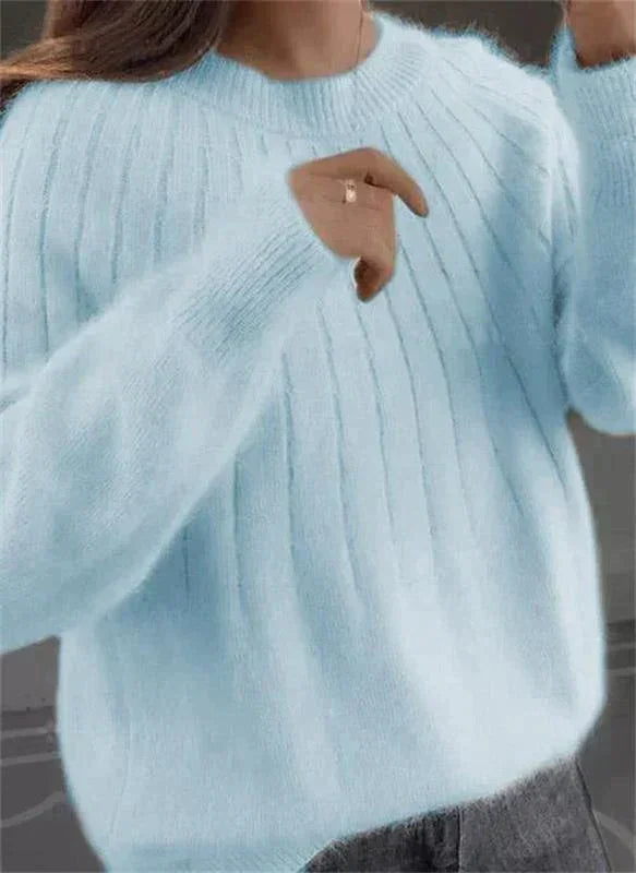 Dame Striktrøje Fluffy 3